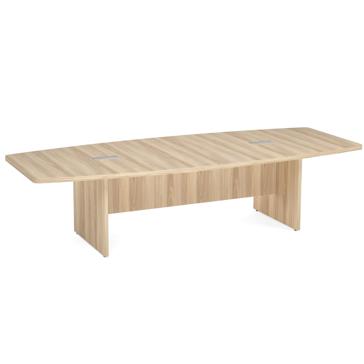 OfficeSource OS Conference Tables Boat Shaped Conference Table with Slab Base - 10' (OS237)