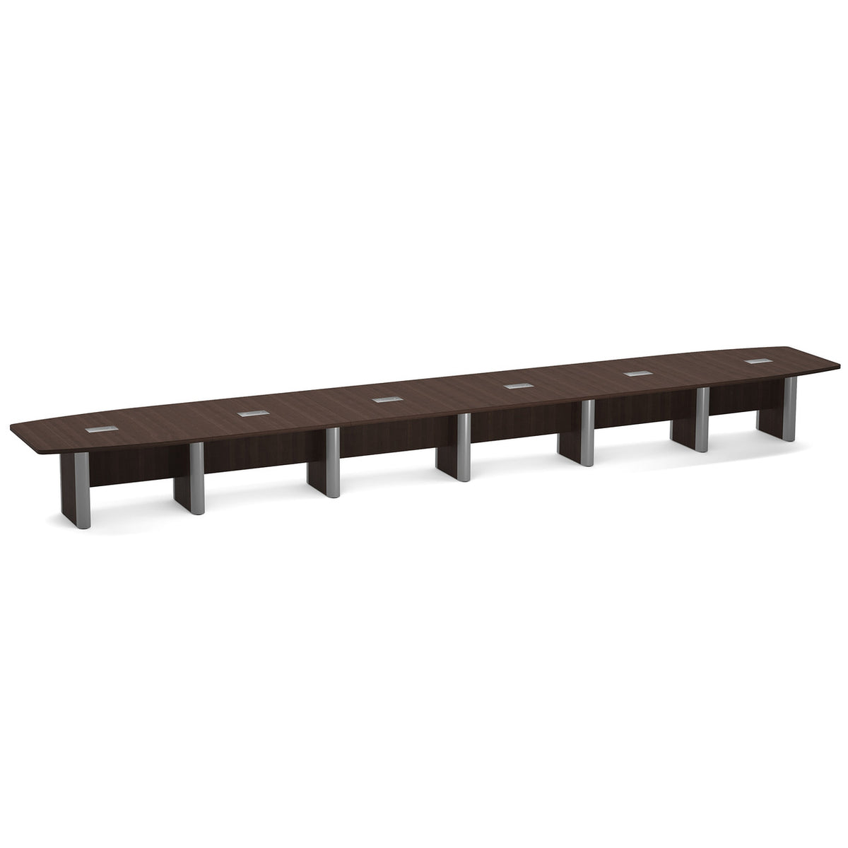 OfficeSource OS Laminate Conference Tables Expandable Boat Shaped Conference Table with Elliptical Base - 26' (OSCBELP26)