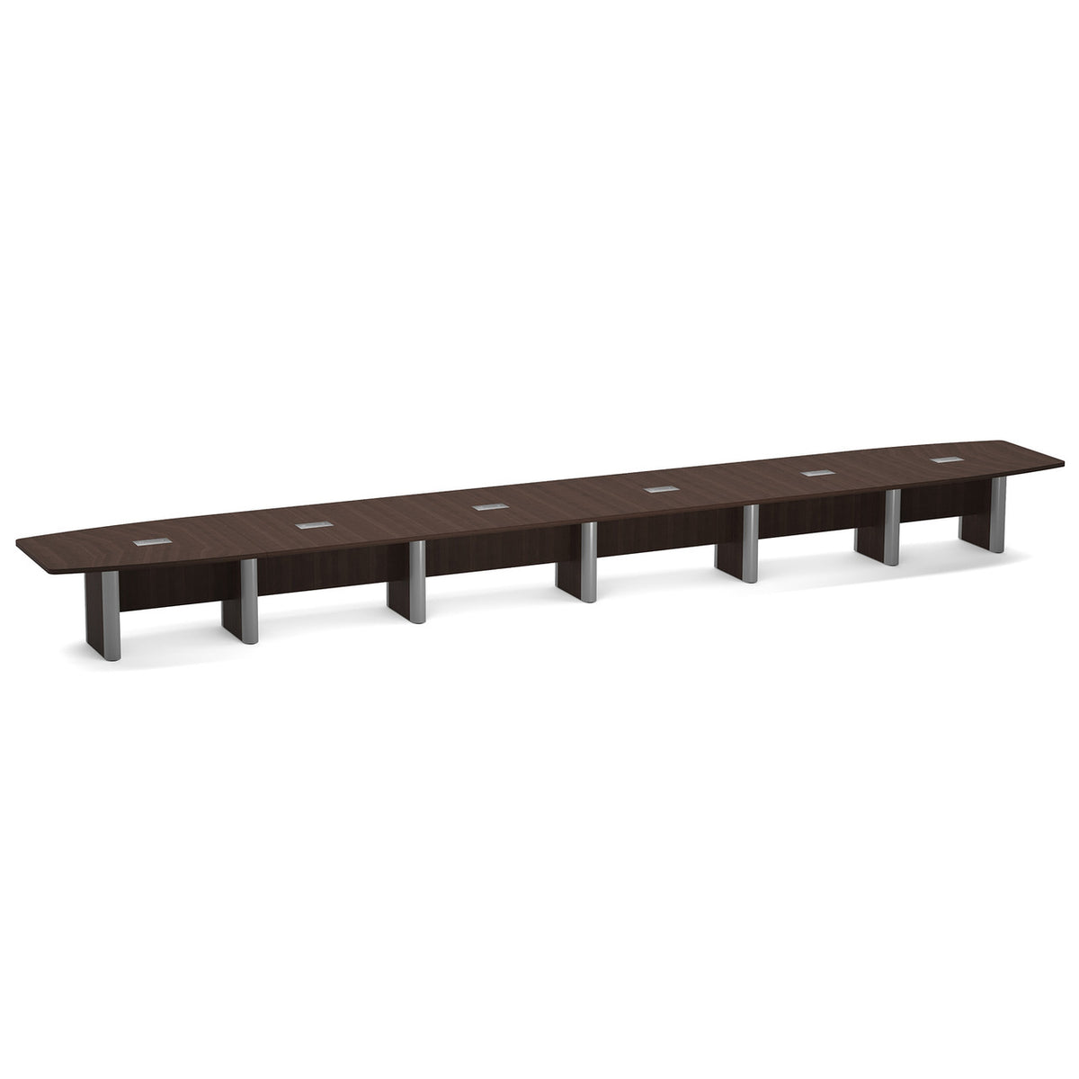OfficeSource OS Laminate Conference Tables - Expandable Boat Shaped Conference Table with Elliptical Base - 28' (OSCBELP28)