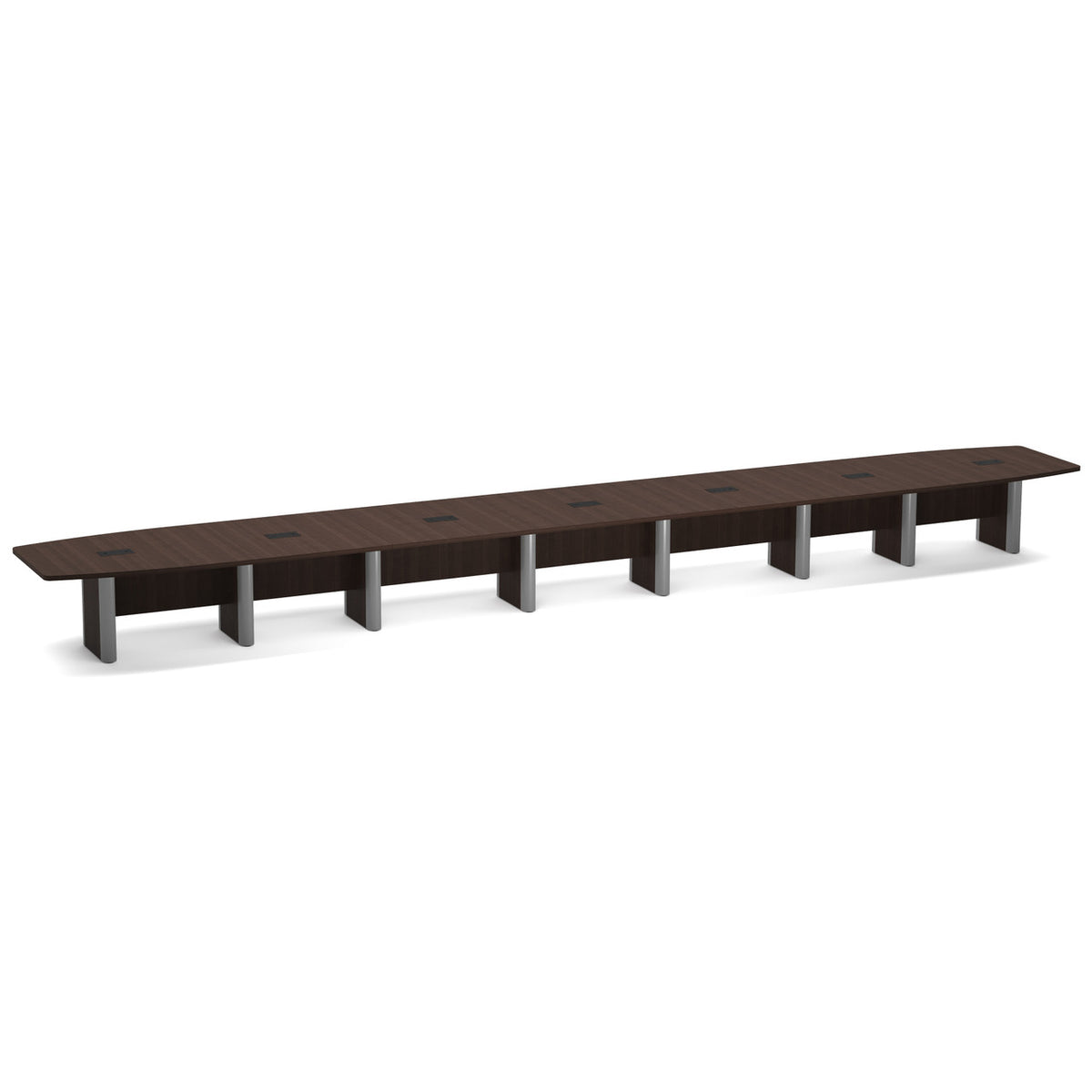 OfficeSource OS Laminate Conference Tables Expandable Boat Shaped Conference Table with Elliptical Base - 30' (OSCBELP30)