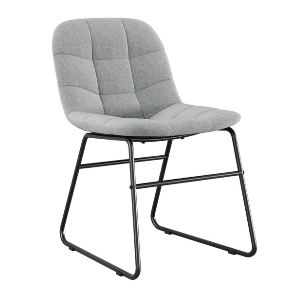 OfficeSource Jaden Fabric Guest Chair with Black Sled Base (Set of 2) (OSGS4034F)