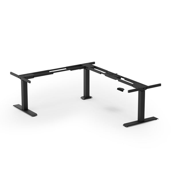 OfficeSource Quick Install 3-Stage Deluxe Tri Motor Electric Height Adjustable Base (OSHA2009)