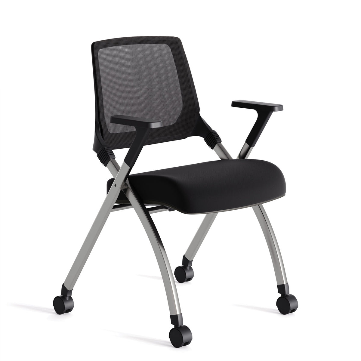 OfficeSource Vista Flex-Back Nesting Chair - Set of 2 (OSSN6503FBK)
