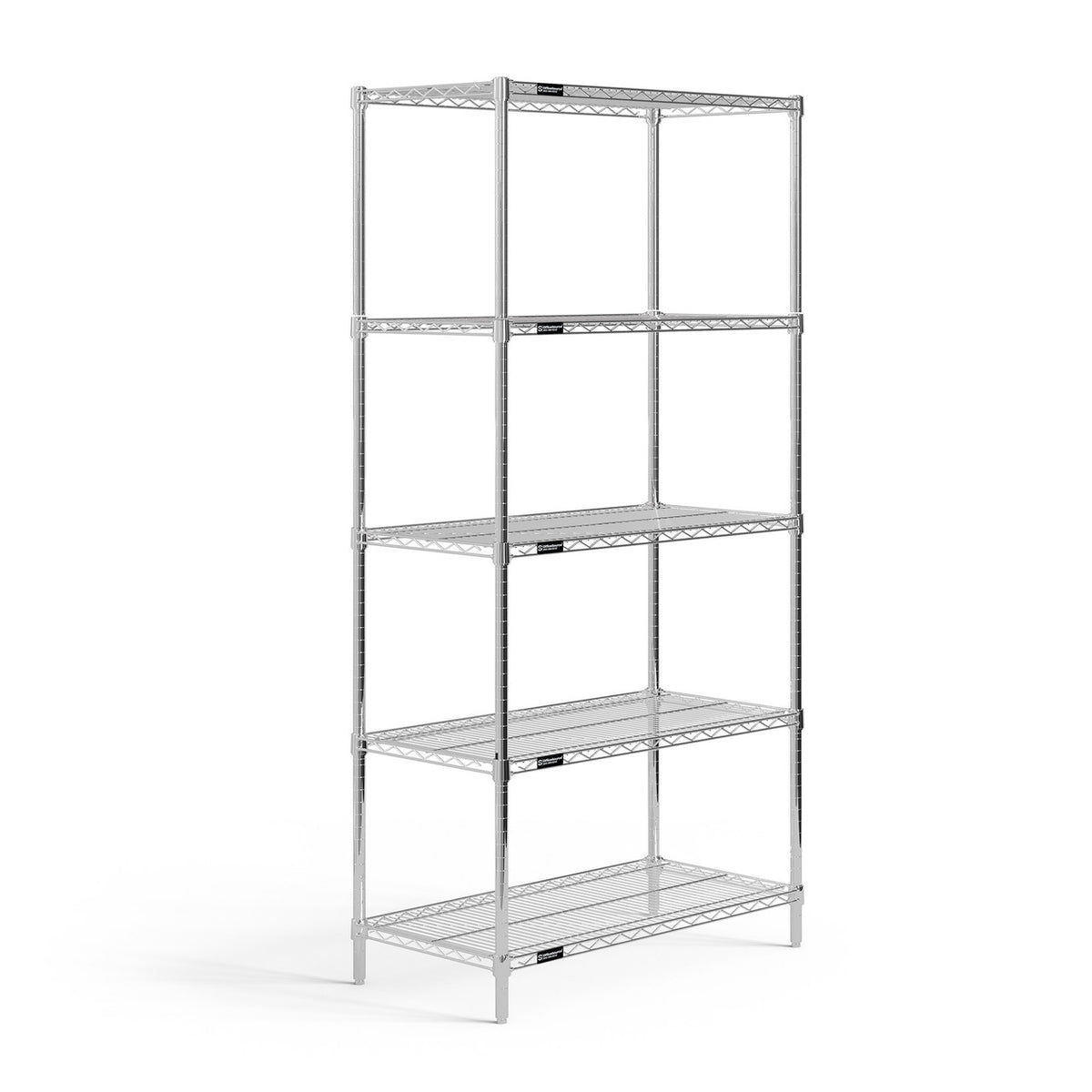 OfficeSource 5-Shelf 36"Wx18"Dx72"H Wire Rack (OSWR3001)