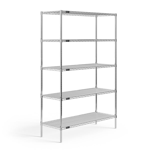 OfficeSource 5-Shelf 48"Wx18"Dx72"H Wire Rack (OSWR3002)