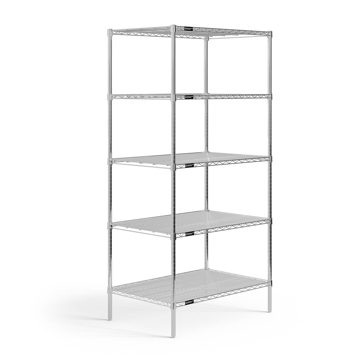 OfficeSource 5-Shelf 36"Wx24"Dx72"H Wire Rack (OSWR3003)