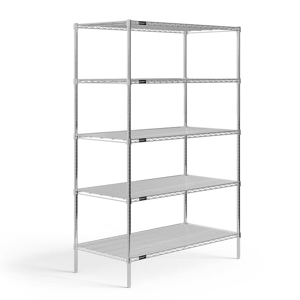 OfficeSource 5-Shelf 48"Wx24"Dx72"H Wire Rack (OSWR3004)