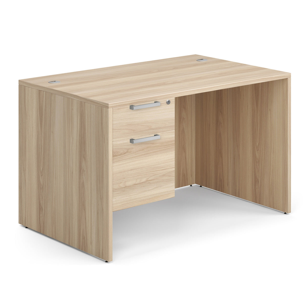 OfficeSource OS Laminate Collection Single 3/4 Pedestal Desk - 48" x 30" (SGLHDOS121)