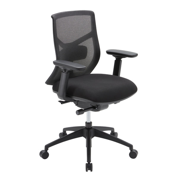 OfficeSource Starlight Mid Back Luxe Task Chair with Black Frame and Seat Slider (OSTW8005)