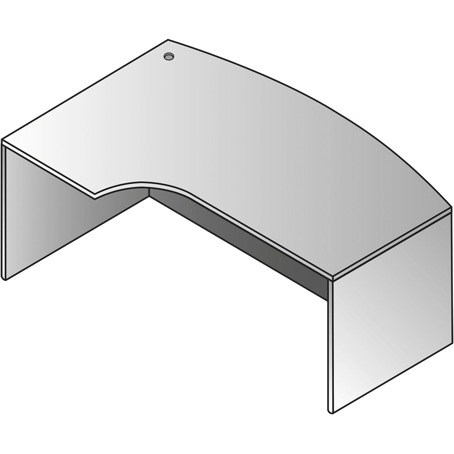 Sonoma Bow Desk 72X46 Cmptr Corner Left