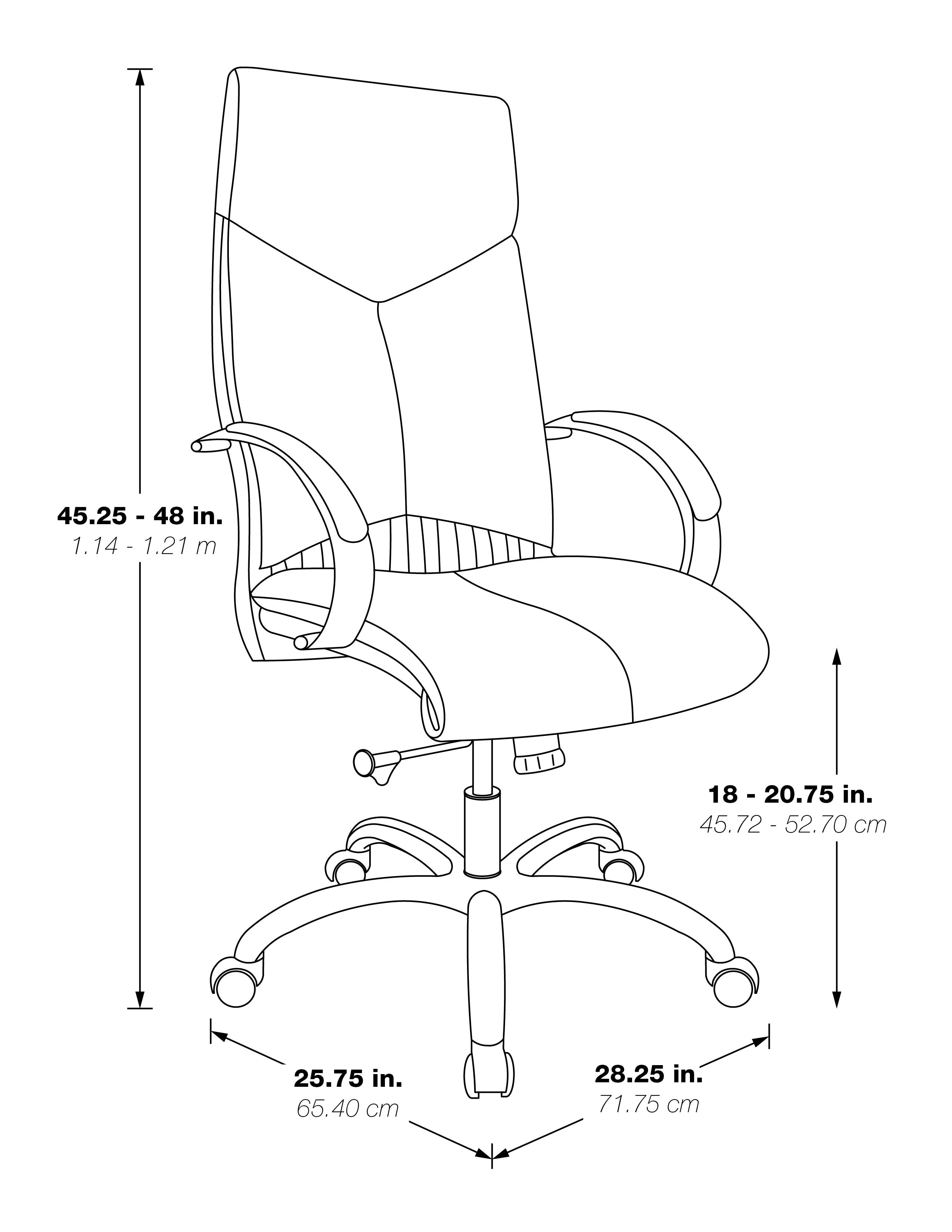 Deluxe High Back Black Lthr Chair