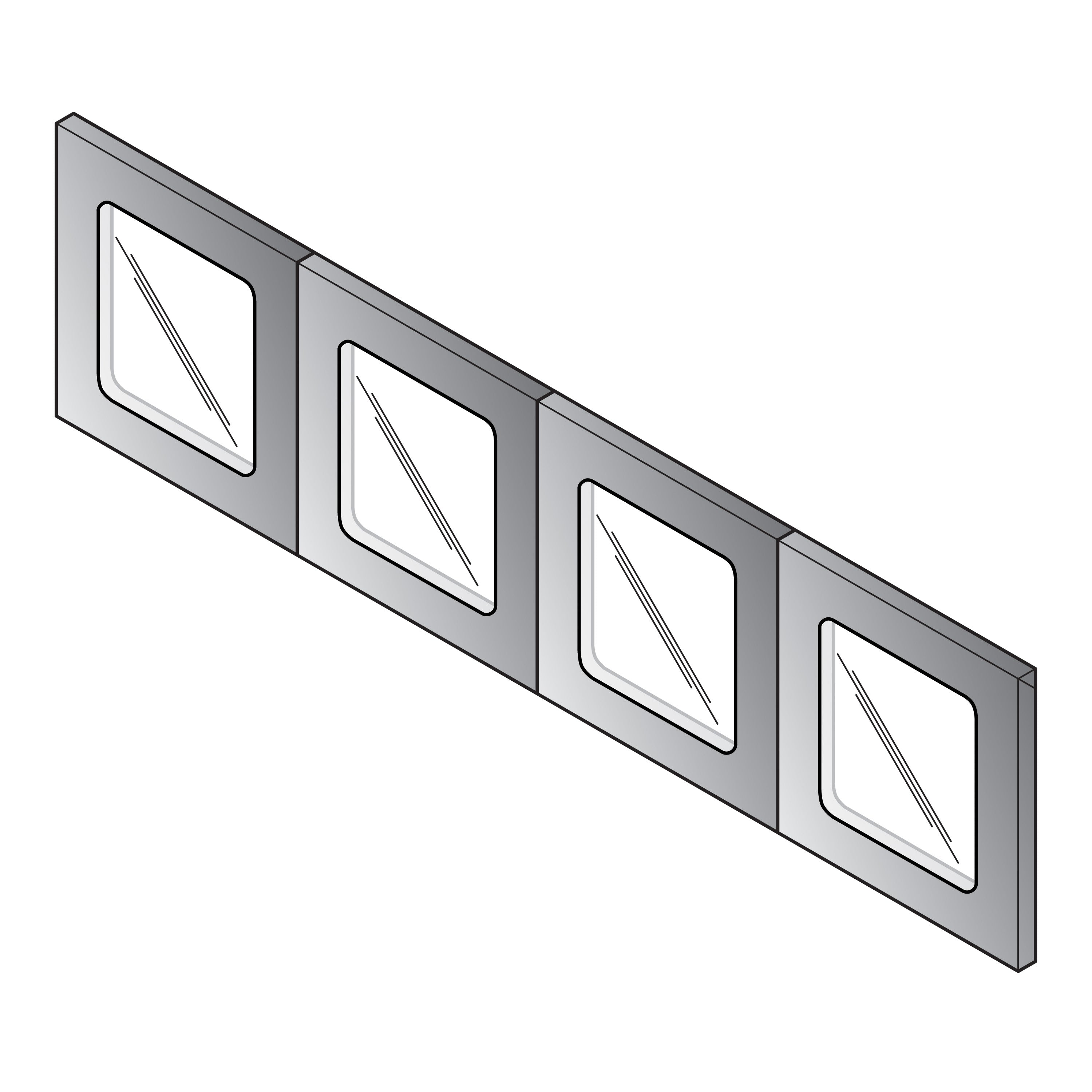 Napa Glass/Wood Doors (Set Of 4) For Nap-44H