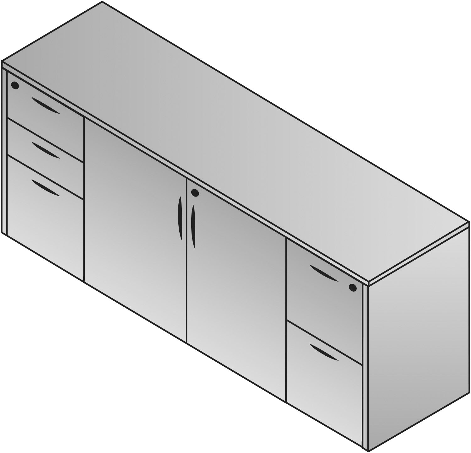 Storage Credenza 72" x 22" x 29" 2/CTN