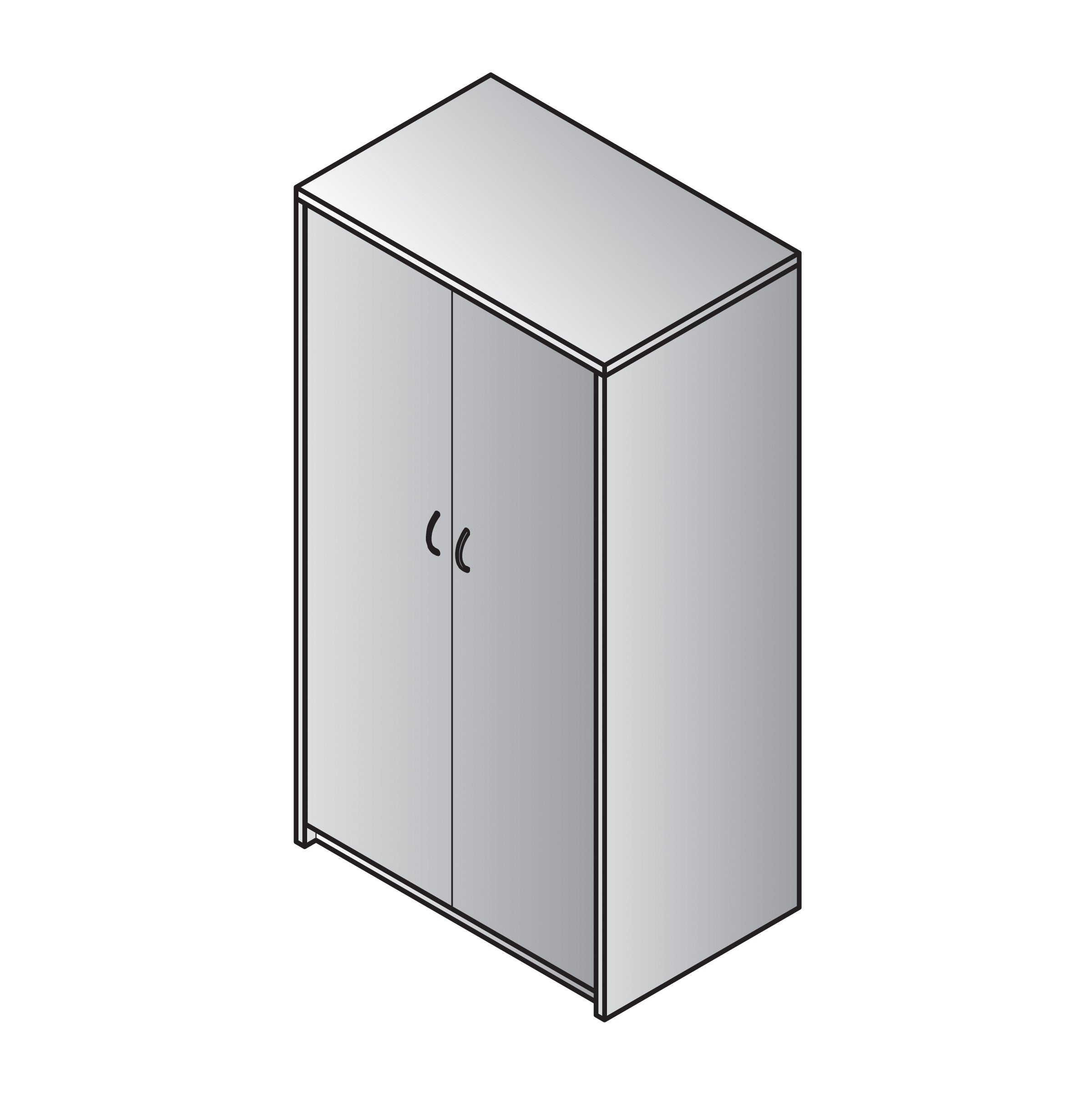 65' H 2 Door Cabinet W/5 Shelves 