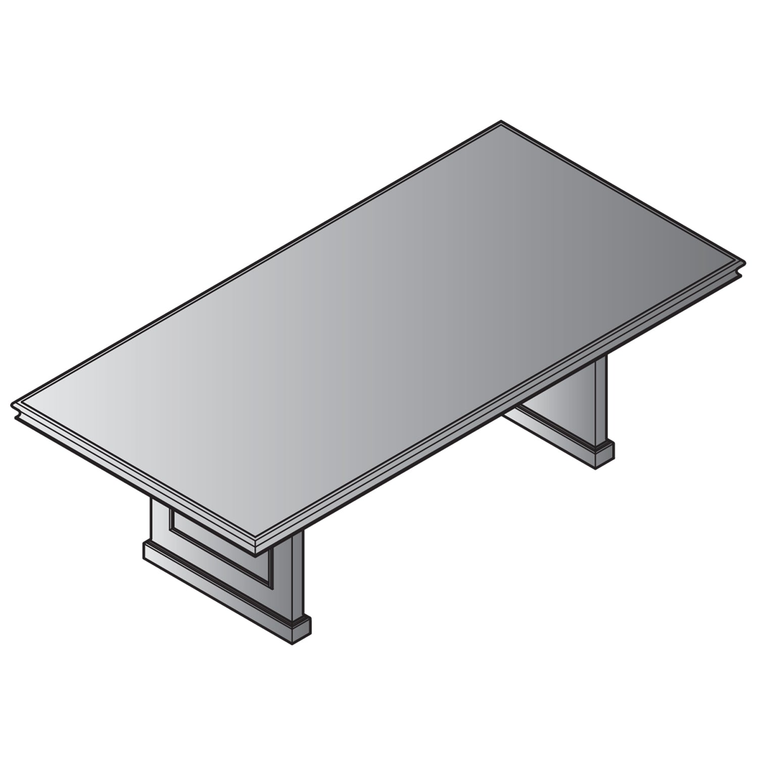 Townsend Rectangular 8' Conference Table 96"x 48"