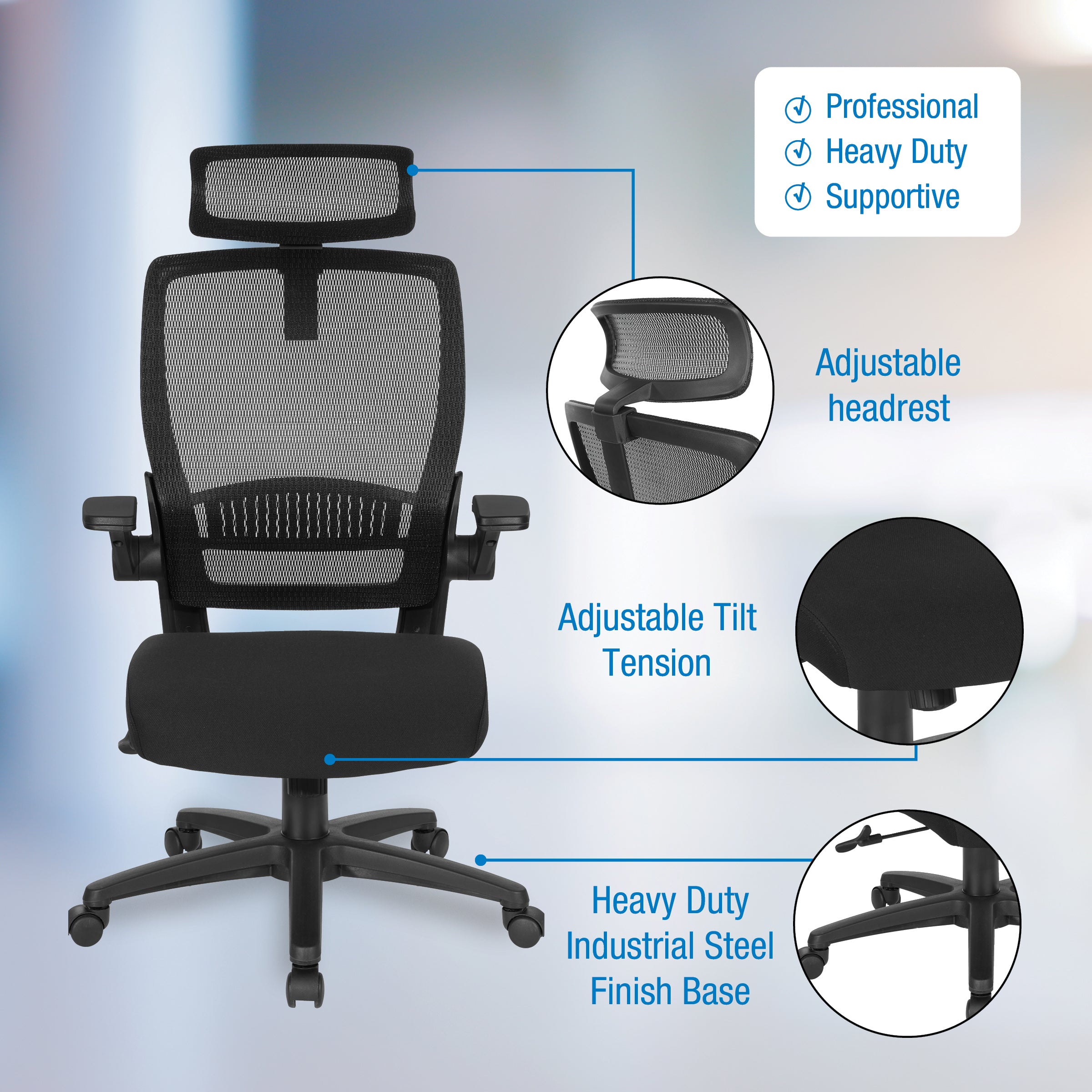 Mesh Back Manager's Chair/Headrest