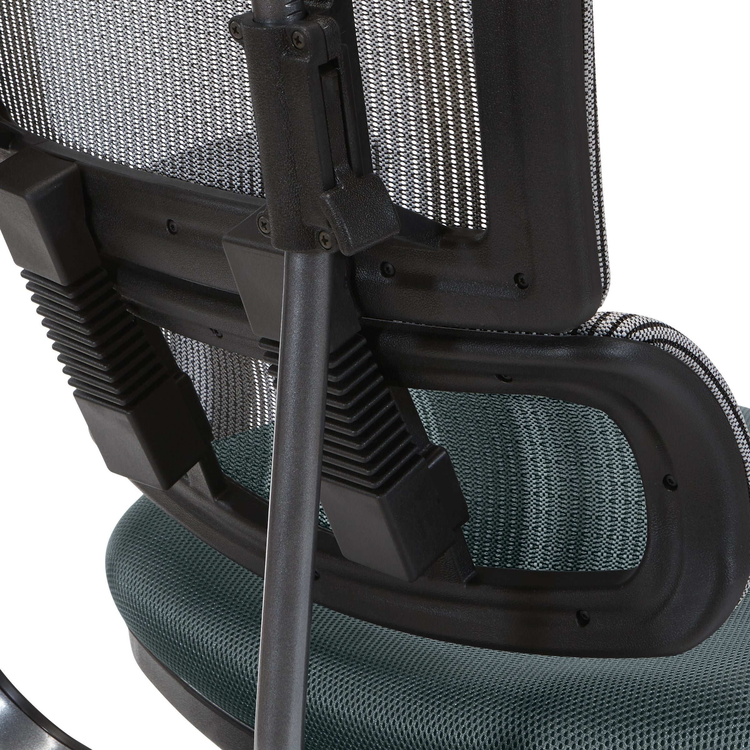 Vertical Grey Mesh Back Chair with Titanium Base