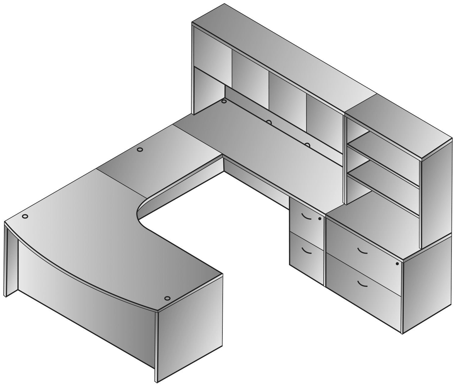 Napa Left U W/Corner + Storage 107X107