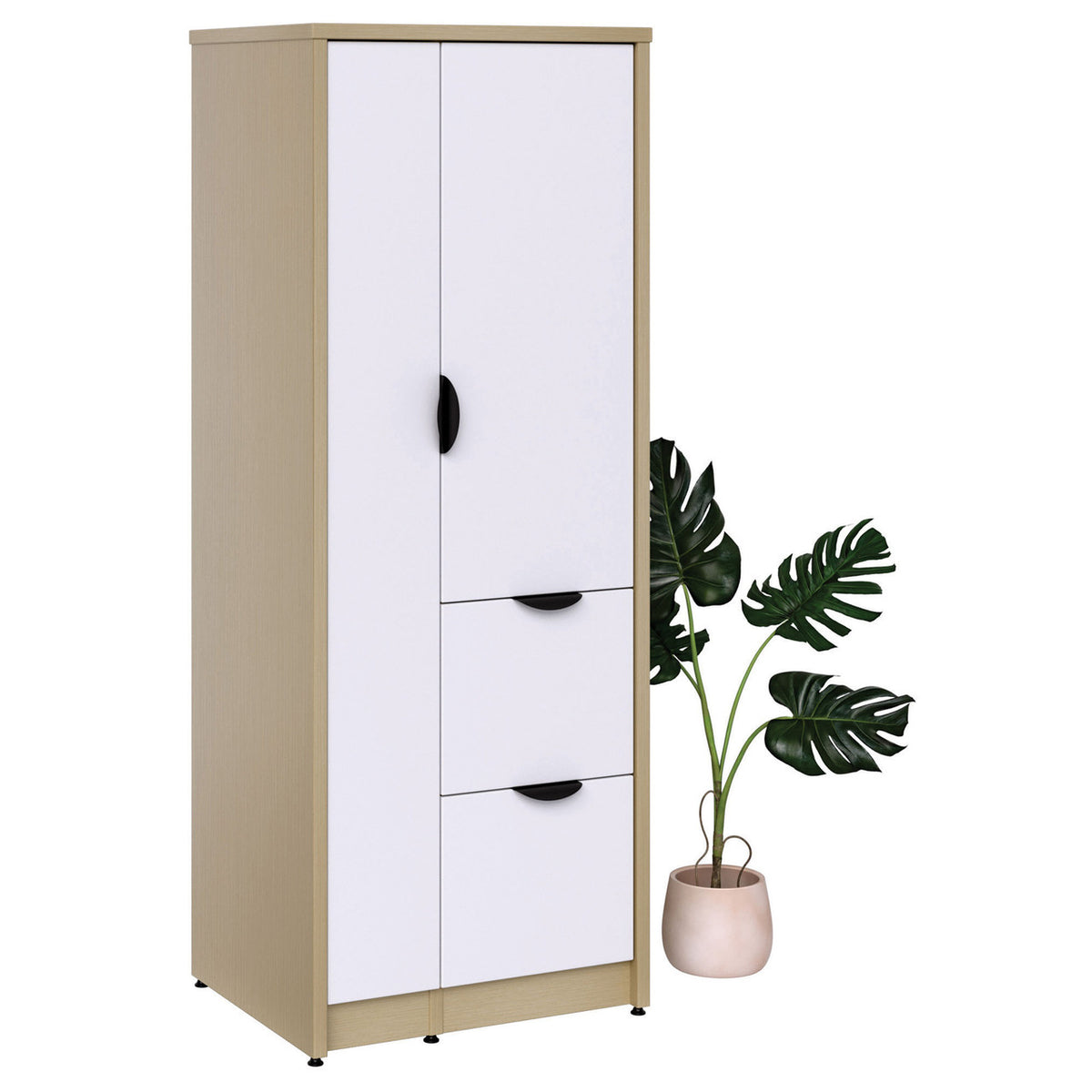 Candex Component Series Storage Wardrobe with Dual File Storage - 20"D x 65"H