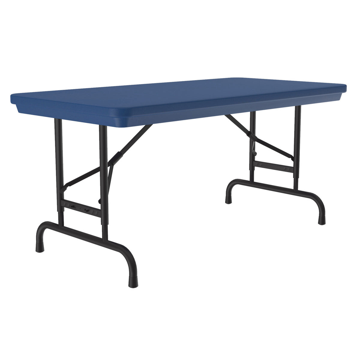 OfficeSource Colorful Blow Mold Folding Tables Adjustable Height Blow Mold Table - 48" x 24" (RA2448)
