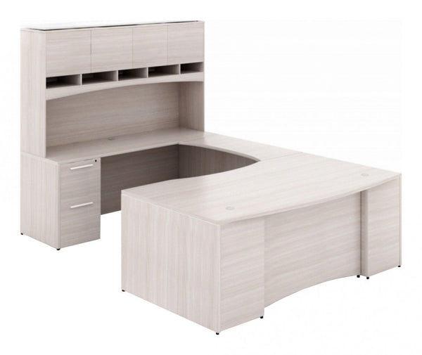 Corp Design U Shaped Desks with Hutch – view 1