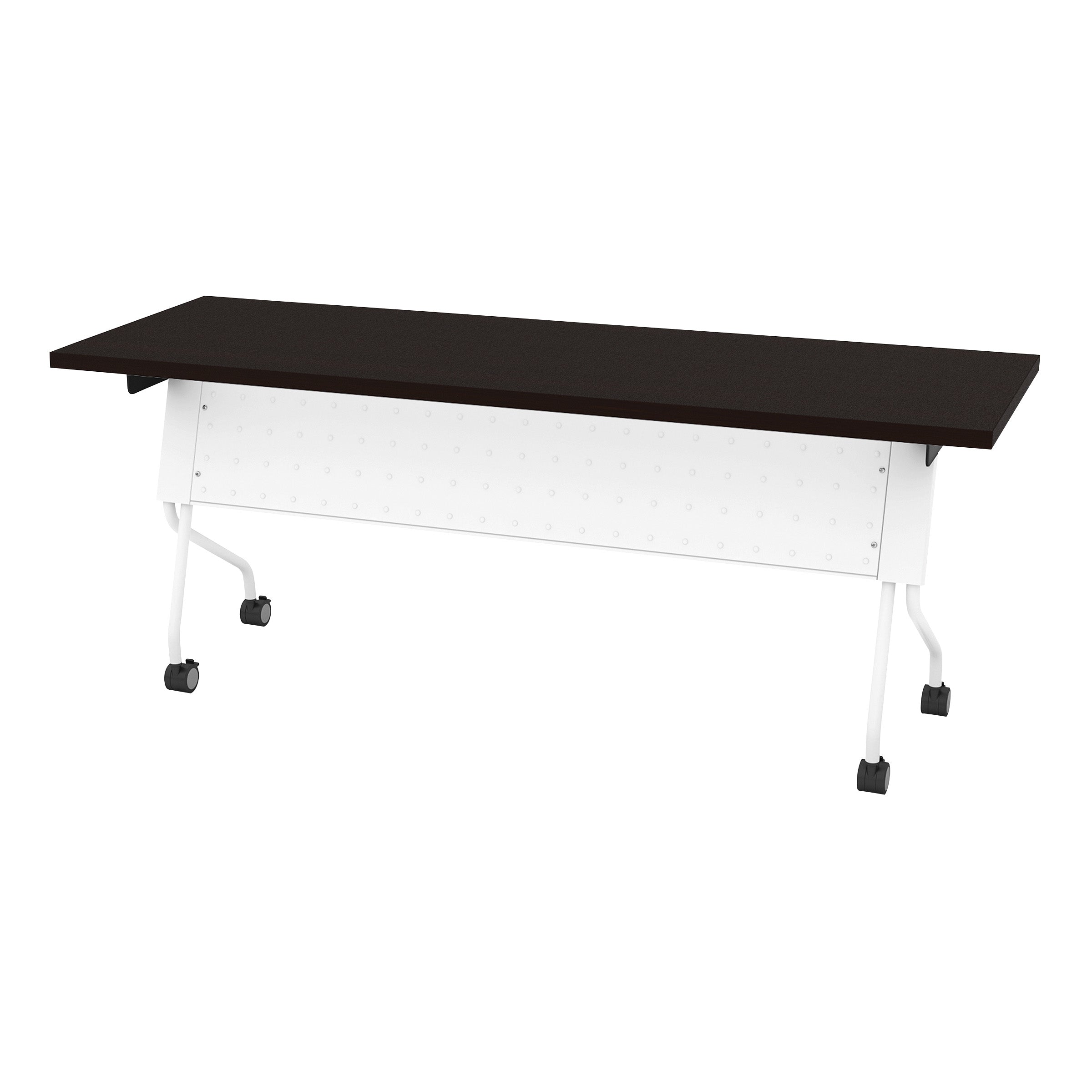 6' White Frame With Espresso Top