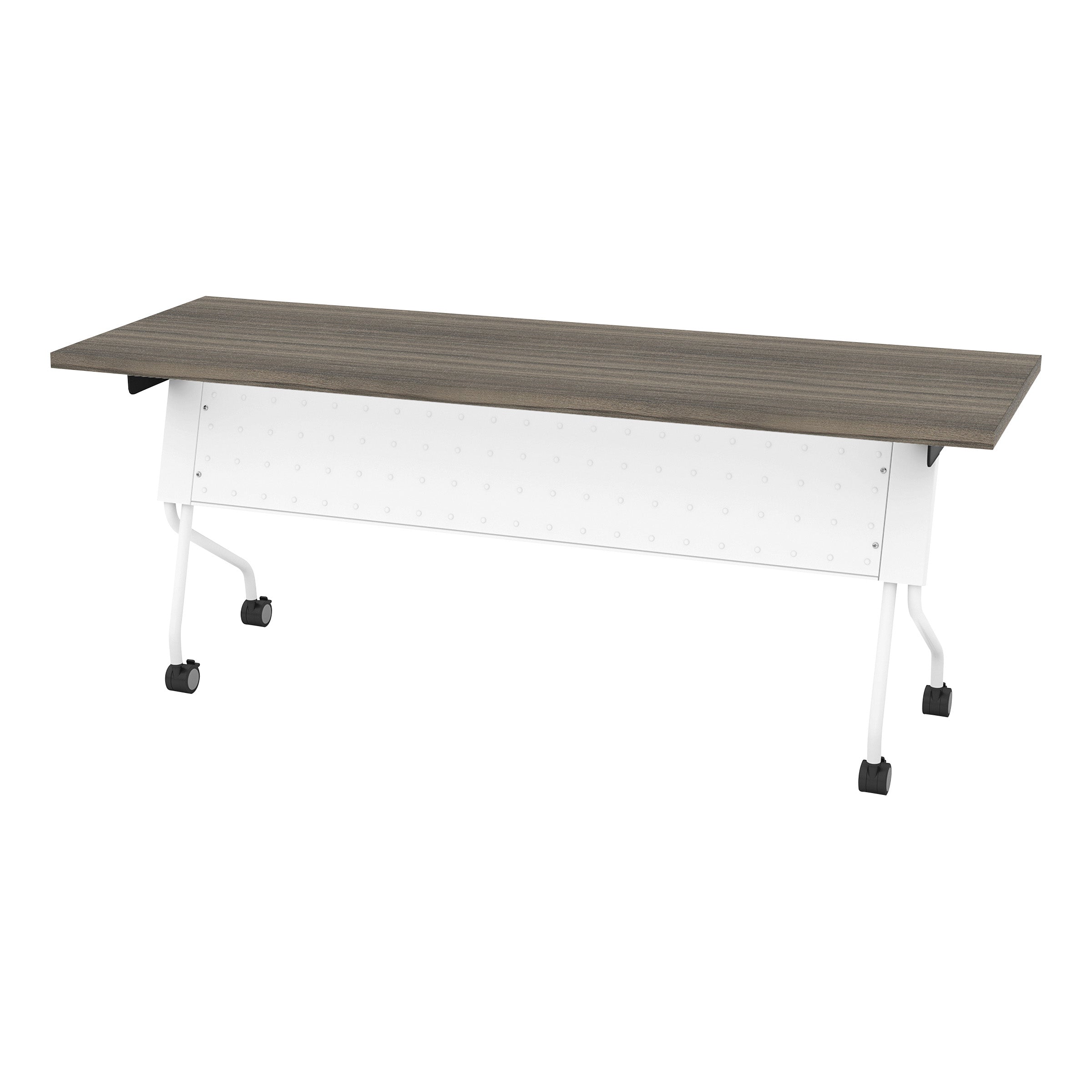 6' White Frame With Urban Walnut Top