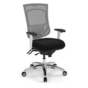 N9NE CoolMesh Pro Multi-Function High Back Mesh Chair, Black or White Frame