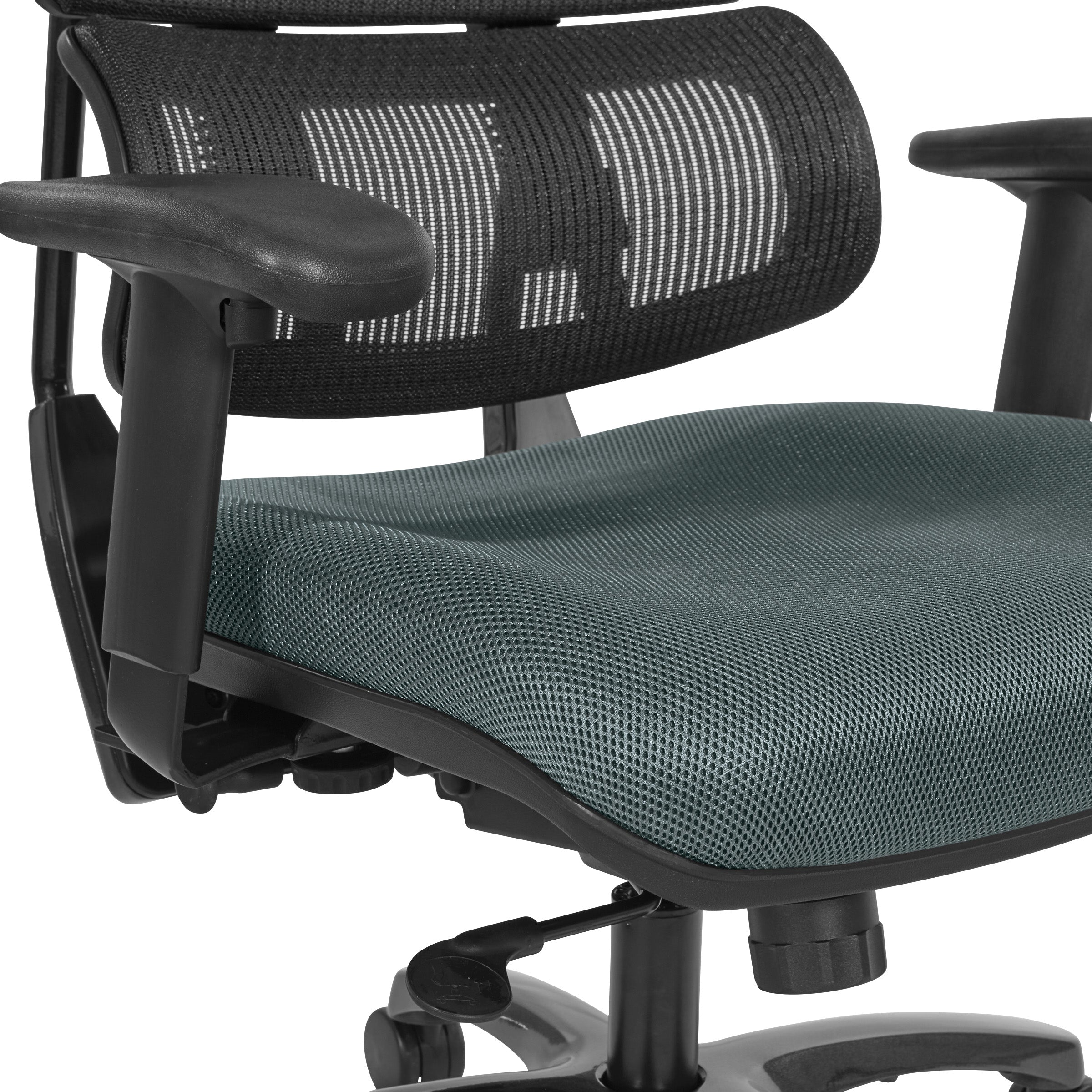 Vertical Black Mesh Back Chair with Shiny Black Base