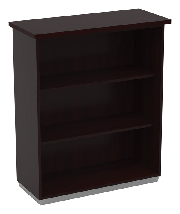 Office Star Tuxedo 3-Shelf Bookcase / Open Hutch 36" W in Dark Roast