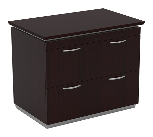 Office Star Tuxedo 2-Drawer Lateral File 36" W in Dark Roast