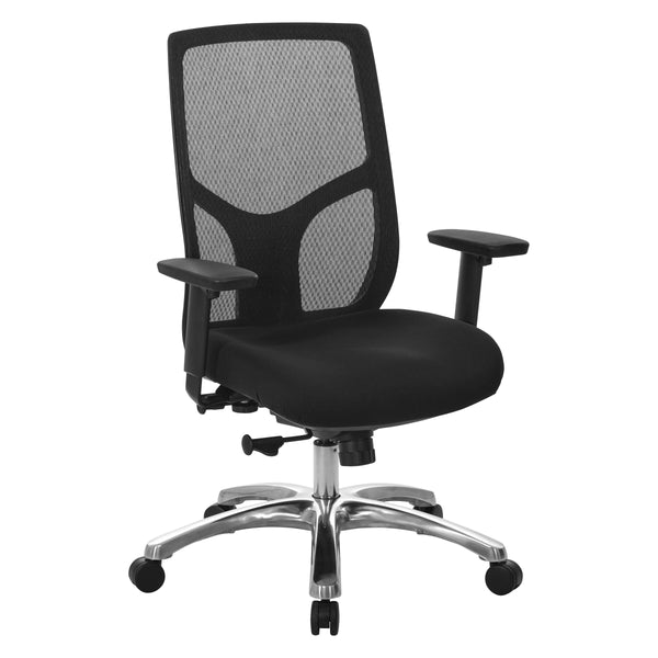 Office Star Pro-Line II 99653 ProGrid High-Back Chair, Polished Aluminum Base