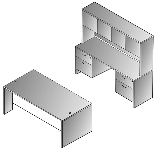 Office Star Lodi executive office – line drawing