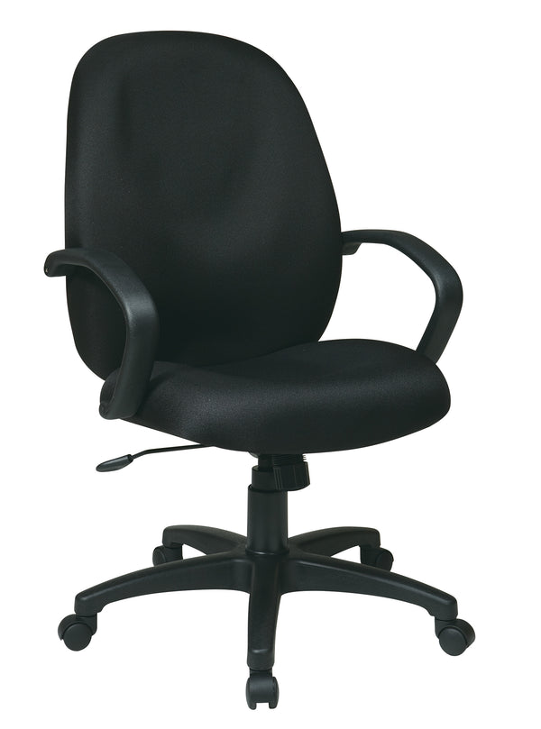 Office Star EX2654 executive high back managers chair with fabric back – fabric shown may vary