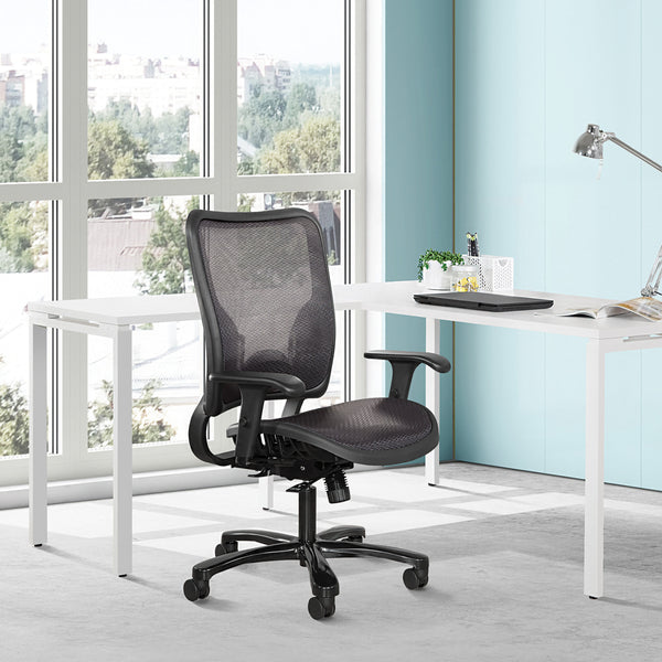 Office Star SPACE 75-77A753 big and tall AirGrid chair in an office setting