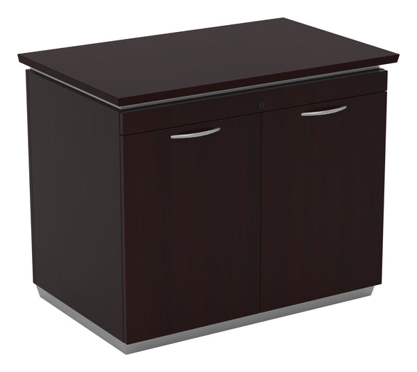 Office Star Tuxedo 2-Door Storage Cabinet 36" W in Dark Roast