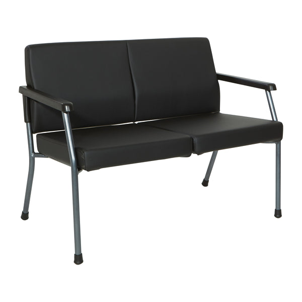 Office Star BC90222 bariatric patient loveseat – fabric shown may vary