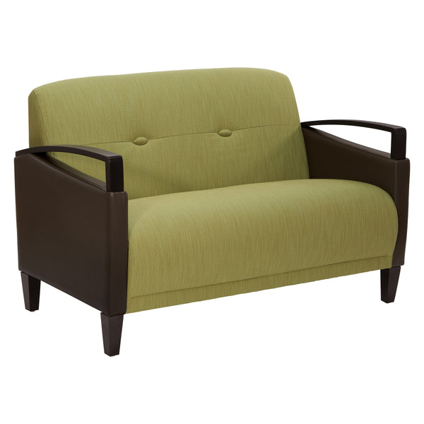 Office Star Main Street custom fabric loveseat – fabric shown may vary