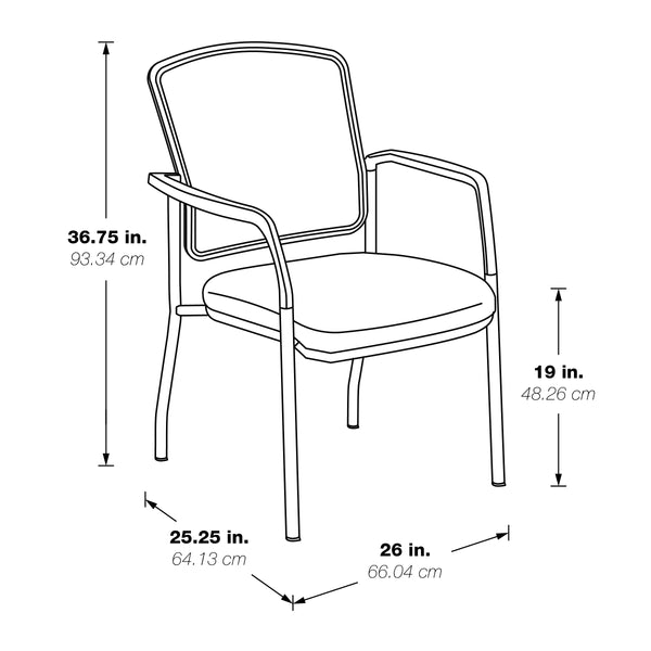 Office Star Work Smart 88710C guest chair – product dimensions