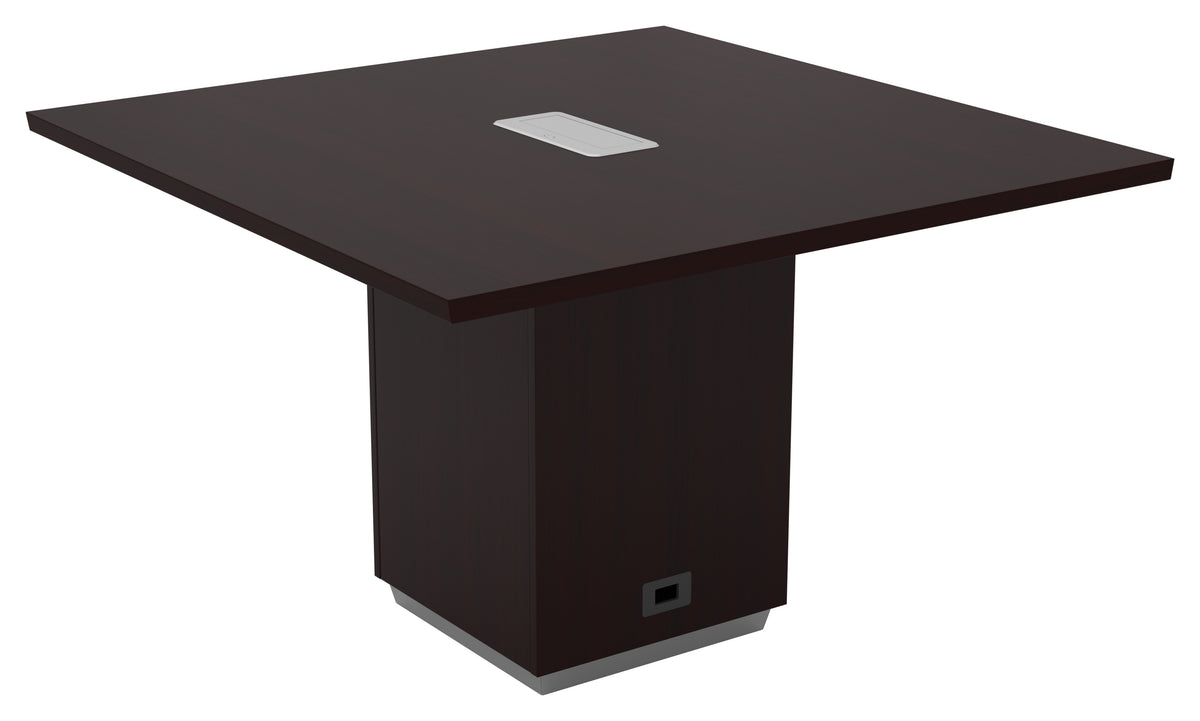 Tuxedo 48 inch square table in Dark Roast