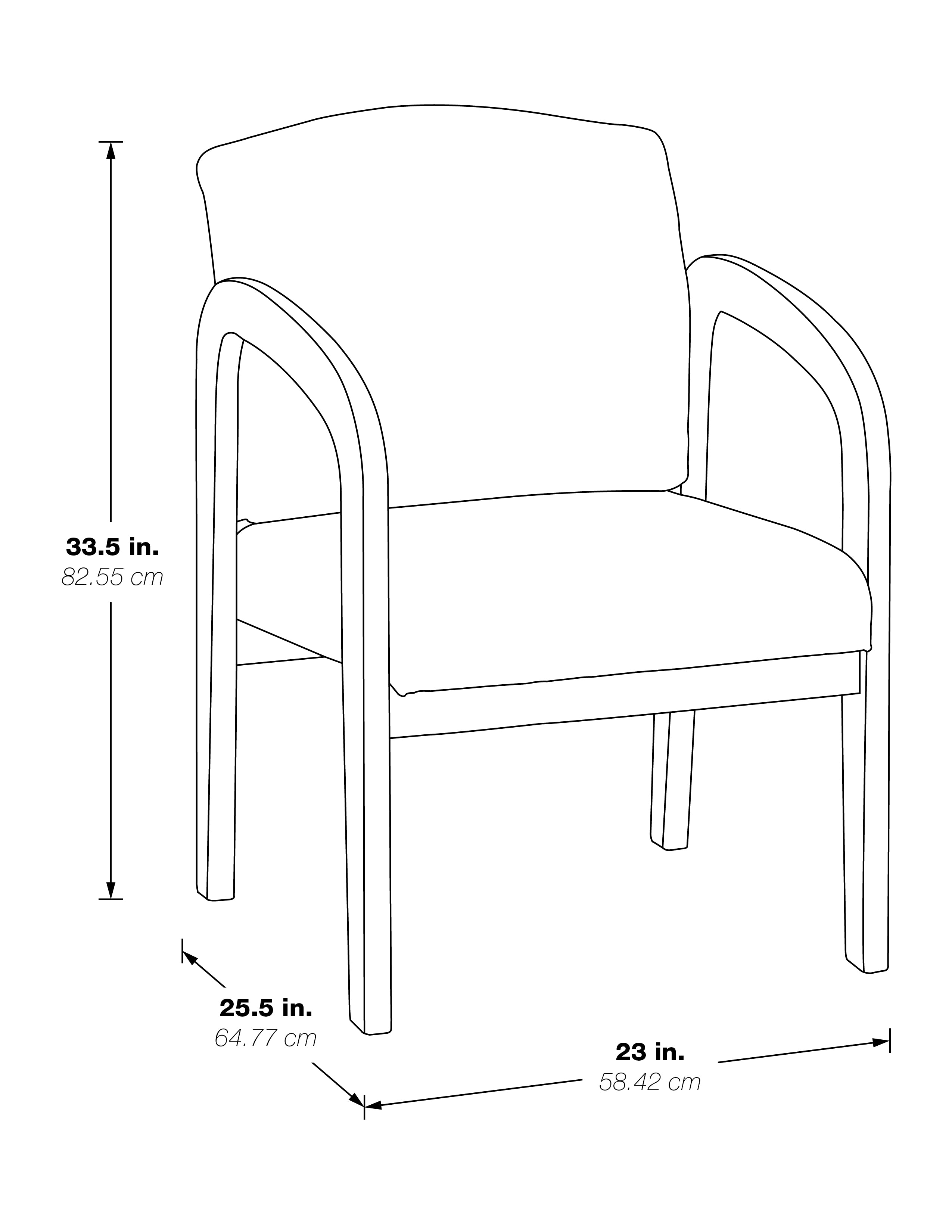 Espresso Finish Wood Visitor Chair