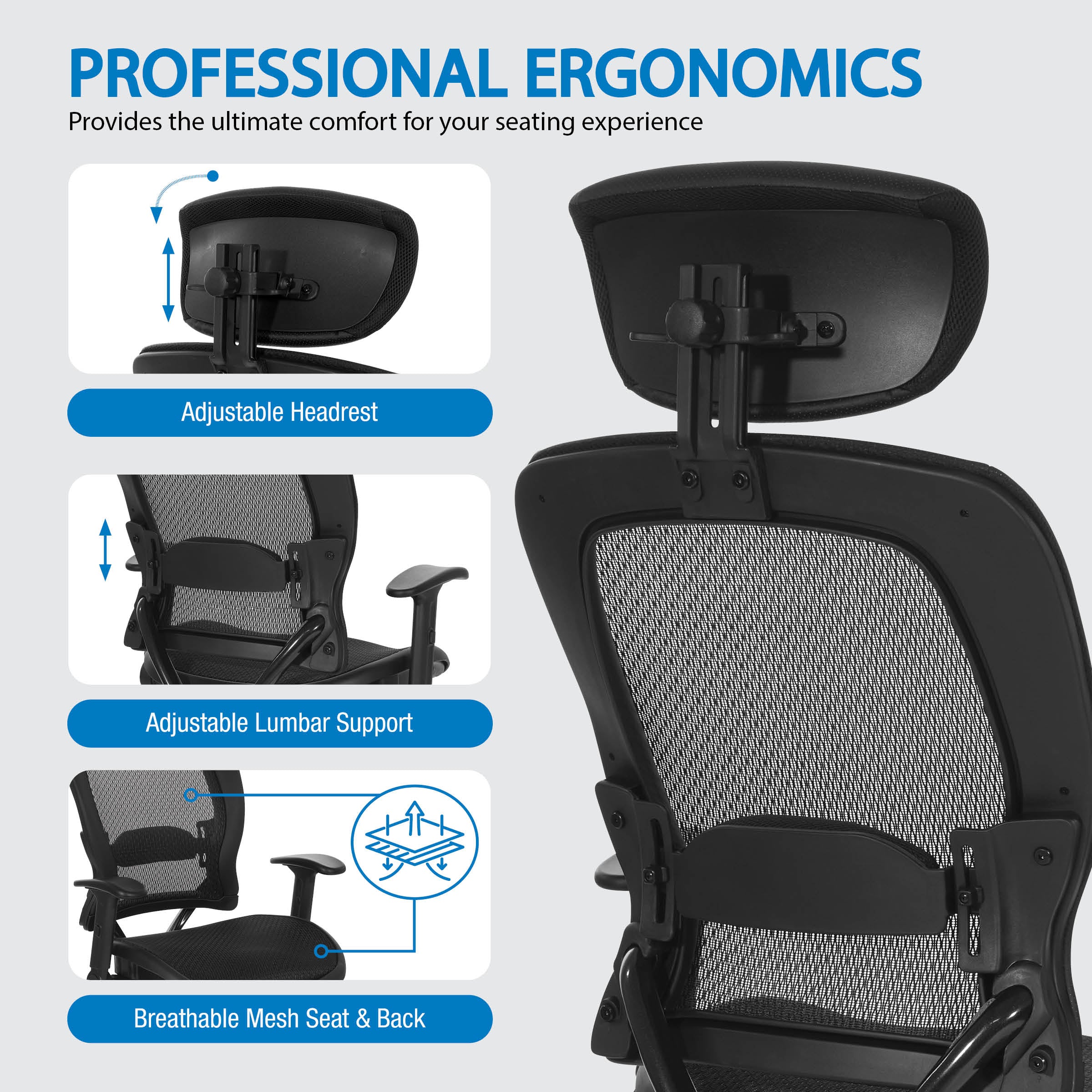 Executive Breathable Mesh Black C