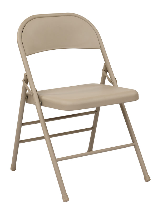 Folding Chair with Metal Seat and Back