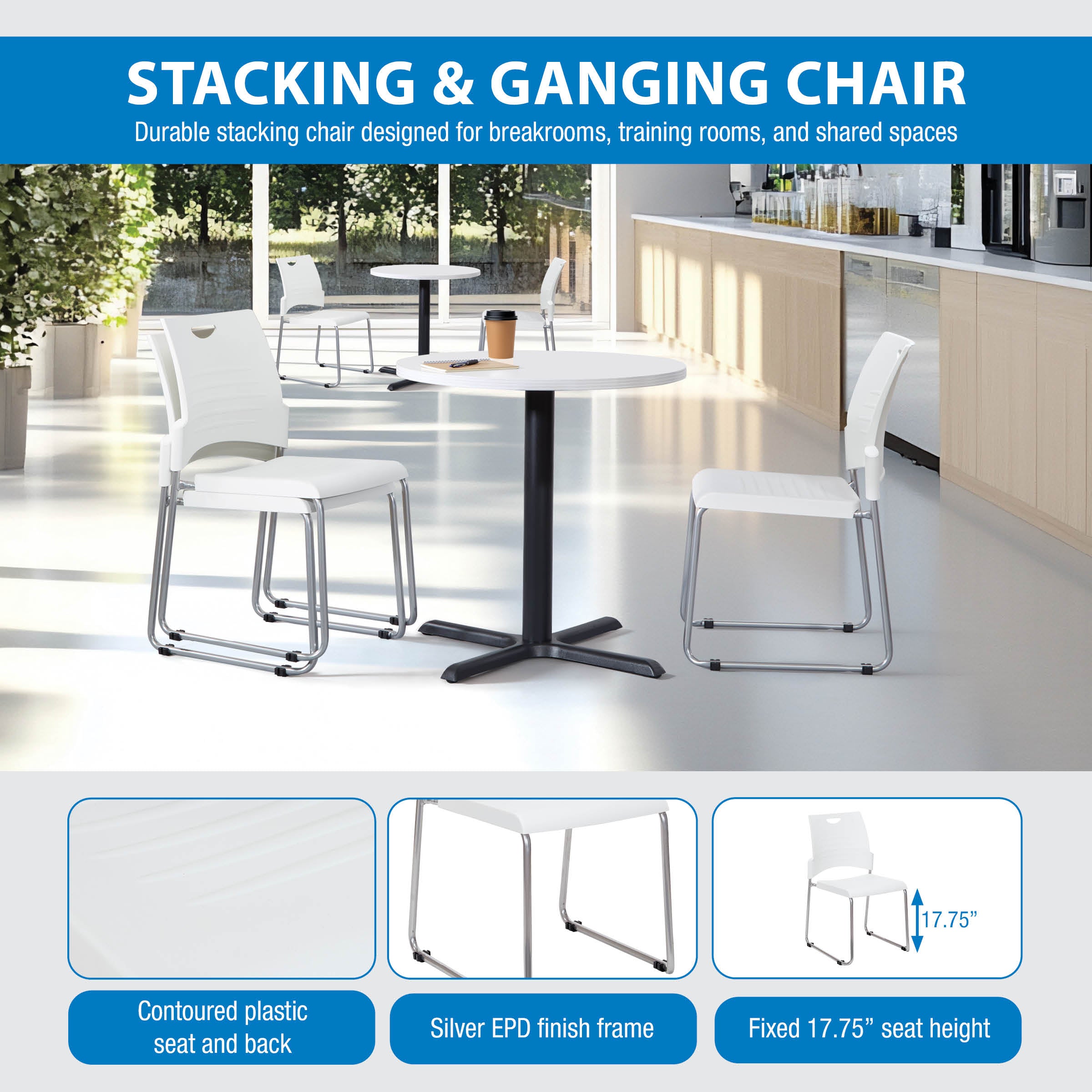 Sled Base Leg Stack Chair