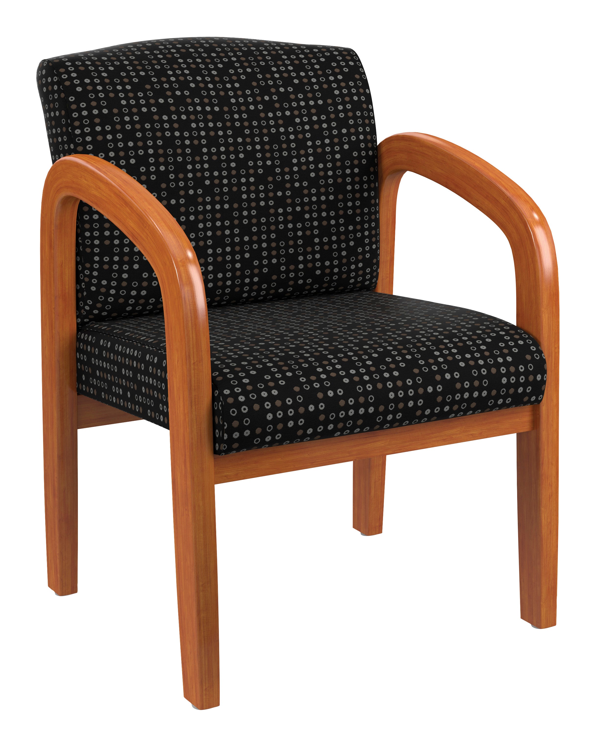 Medium Oak Finish Wood Visitor Chair
