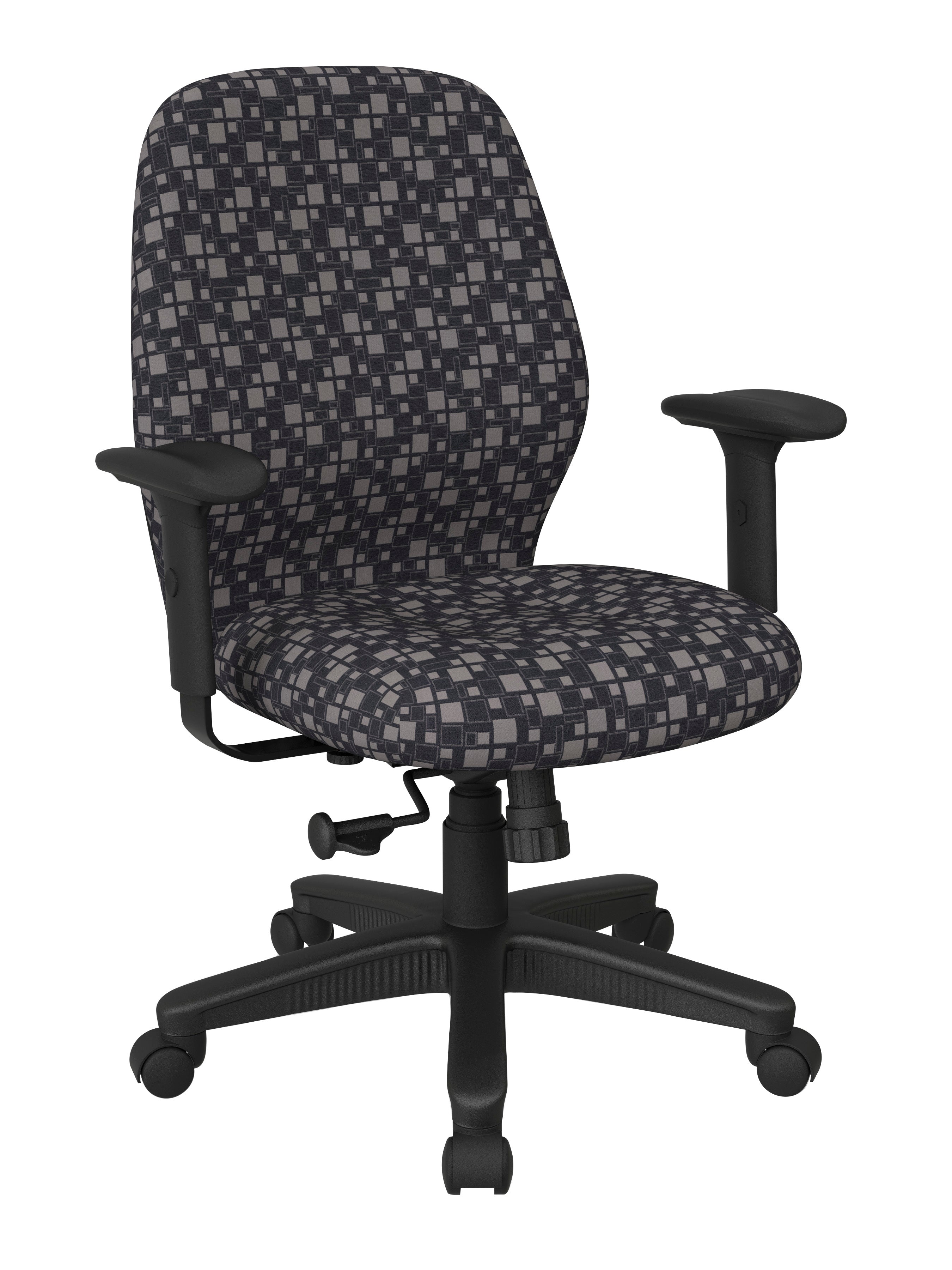 Mid Back 2-to-1 synchro Tilt Chair with 2 -Way Adjustable Soft padded Arms