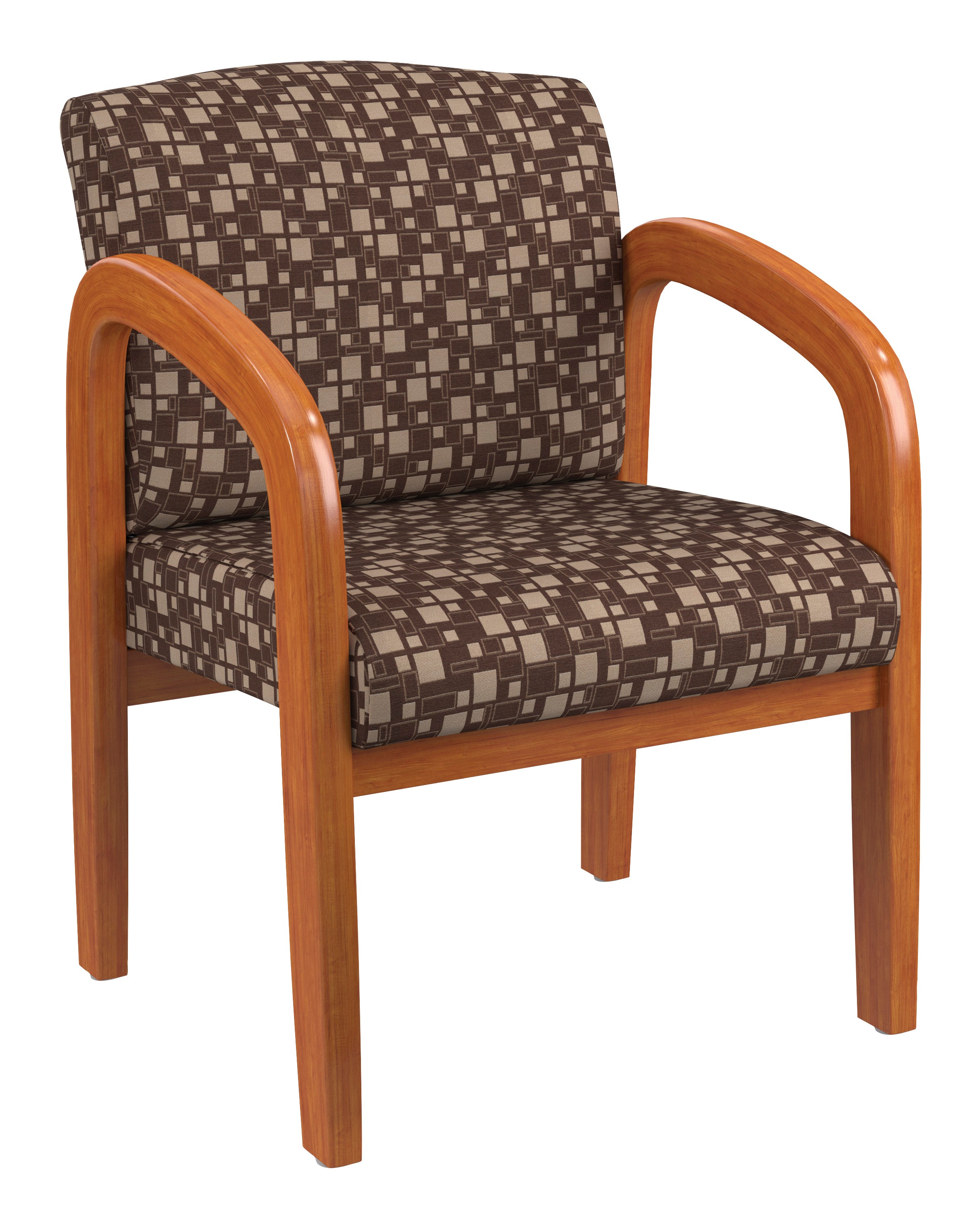 Medium Oak Finish Wood Visitor Chair