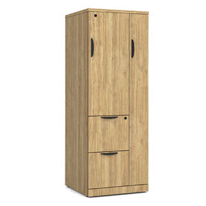 N9NE Classic Laminate Combo Storage Tower with Wardrobe 66" H (PL207) - Aspen