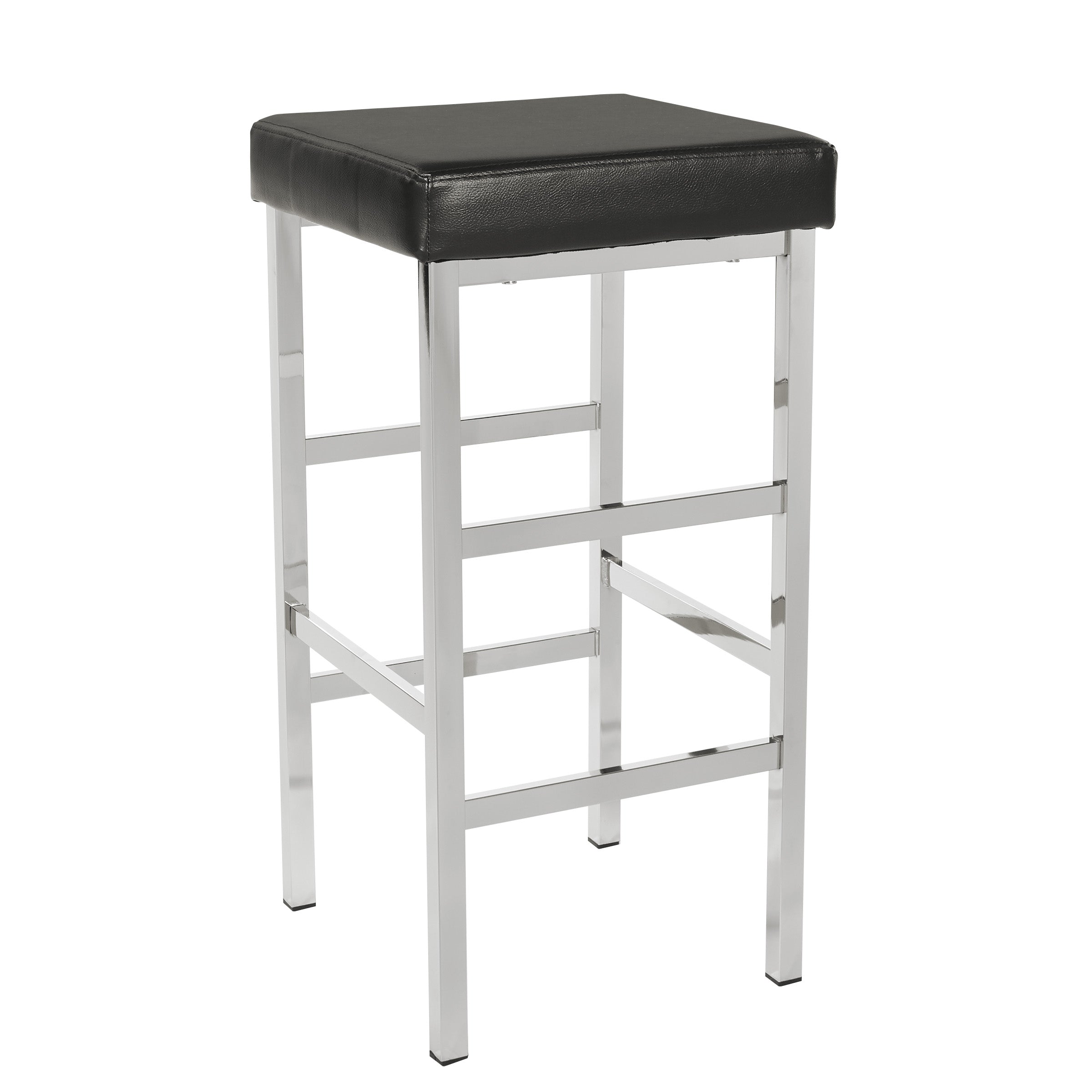 30" Chrome Backless Stool