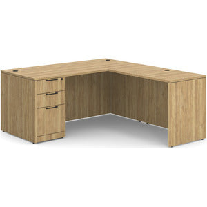 N9NE Classic Laminate L-Shape Desk 66" x 72" (CLALD2038) - Aspen